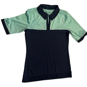 REEBOK Women Golf Shirt Small Short Sleeve Polo Mint Green Athletic Sport Casual